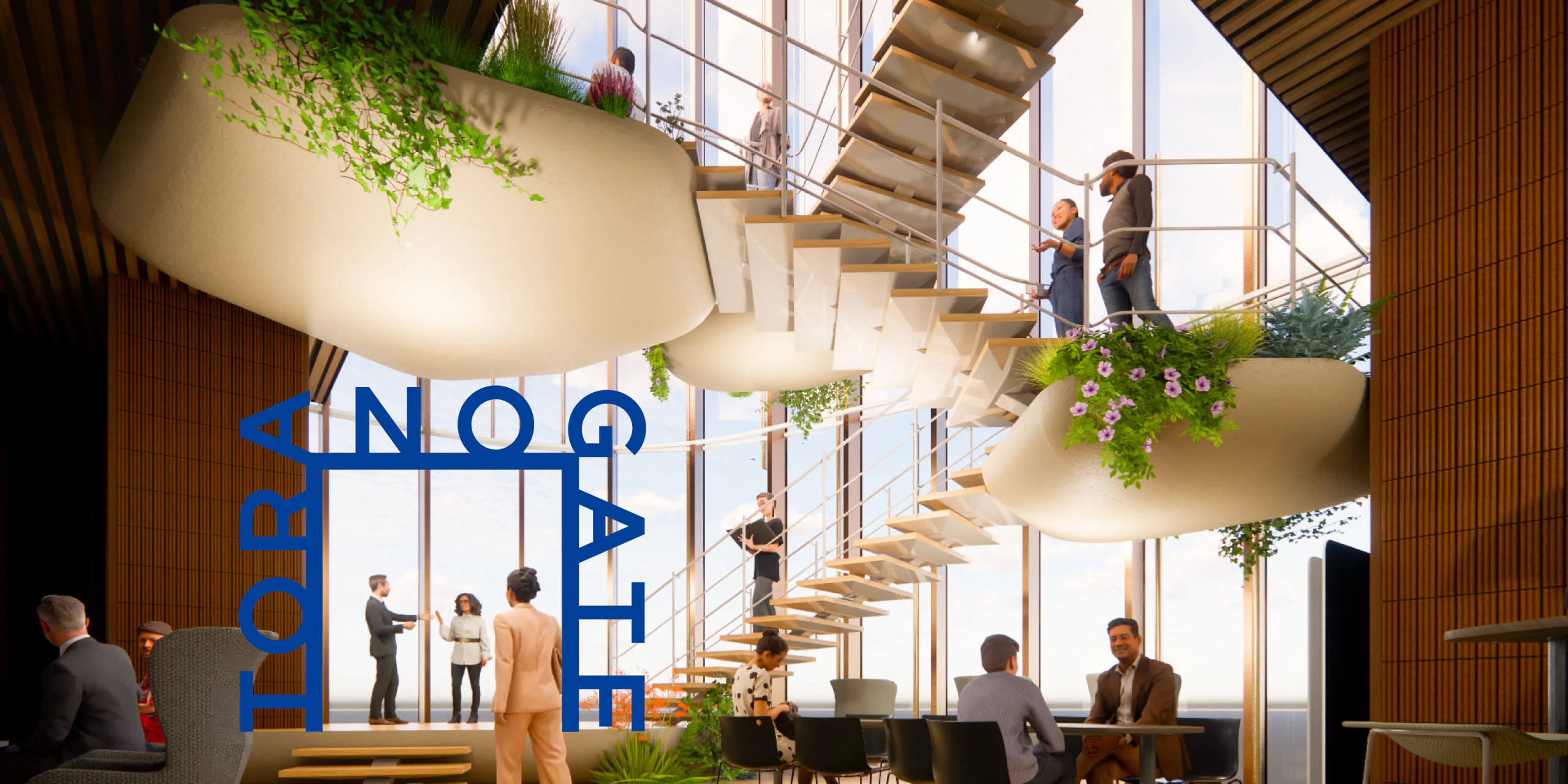 TORANOGATEの内部吹き抜け