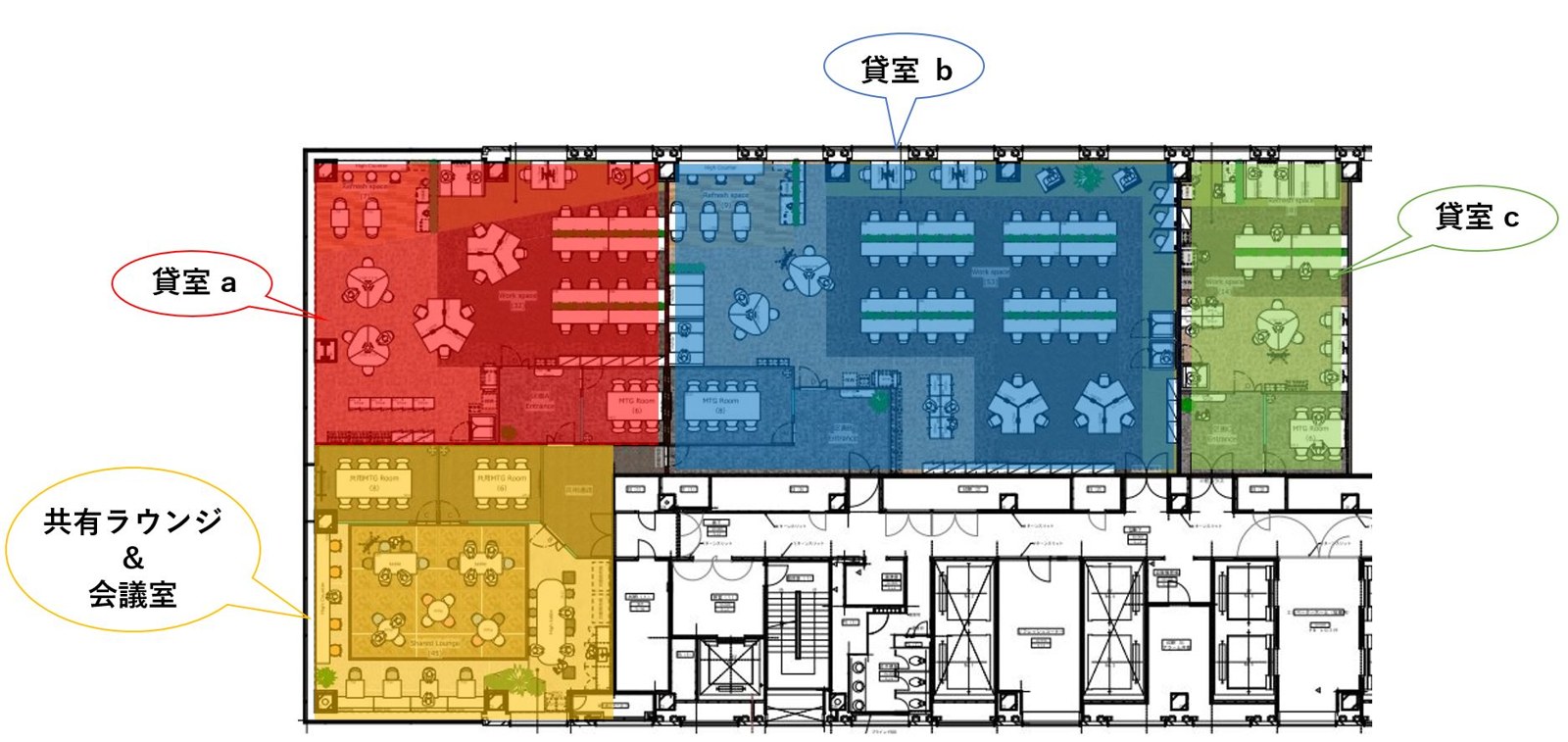 深川ギャザリア タワーS棟のセットアップオフィス｜江東区 門前仲町・東陽町（サムネイル13）