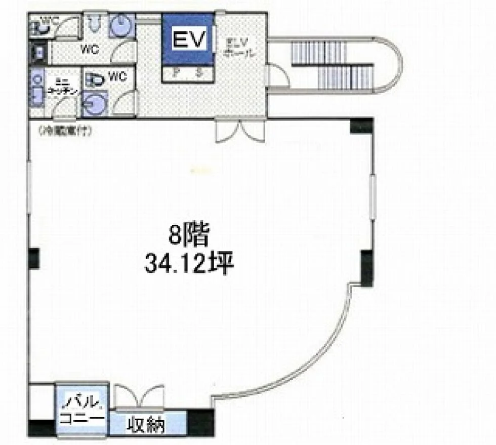 美工本郷ビル 8 フロア図面 1