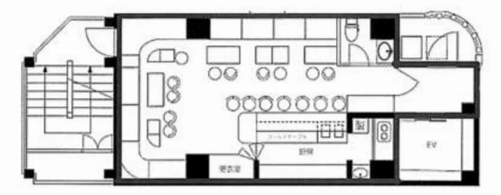 ギャラン湯島ビル 3 フロア図面 1