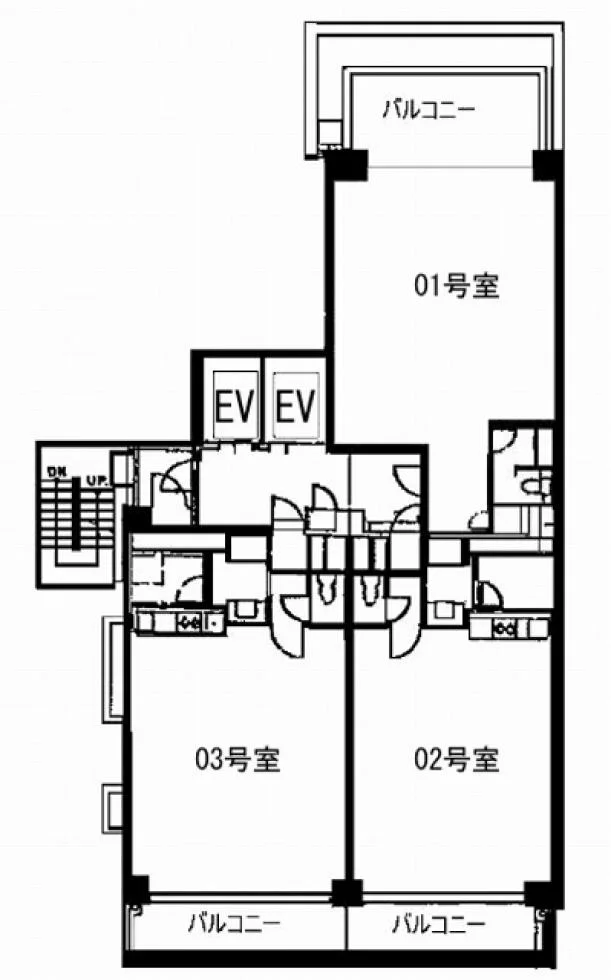 中川ビル 9 フロア図面 1