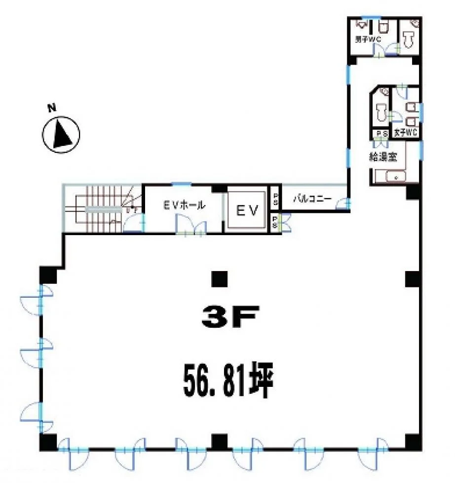 日比ビル 3 フロア図面 1