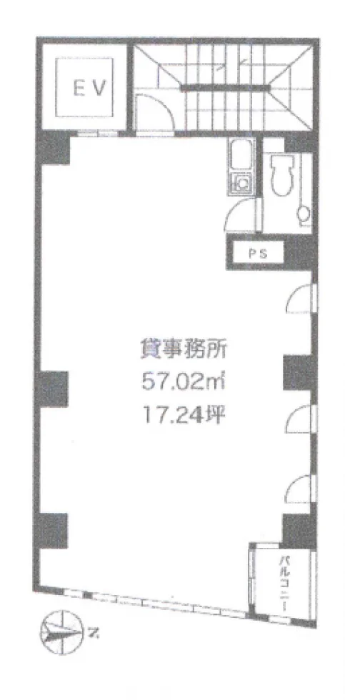 WAKOU 小石川ビル 7 フロア図面 1