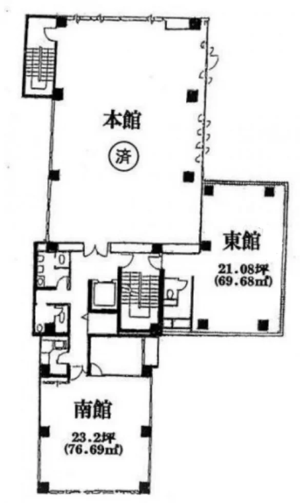 柏屋ビル 2 フロア図面 1