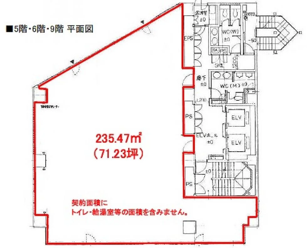 東宝江戸川橋ビル 6 フロア図面 1