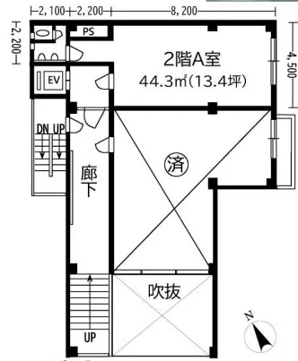 おむろビル 2 フロア図面 1