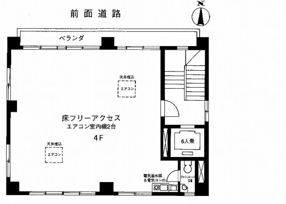 第2名川ビル 4 フロア図面 1