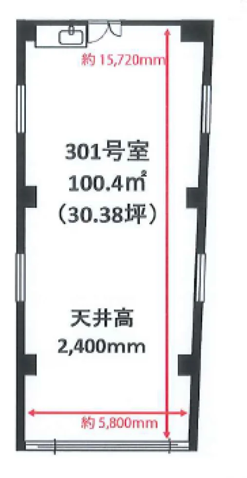 ルネ湯島ビル 3 フロア図面 1