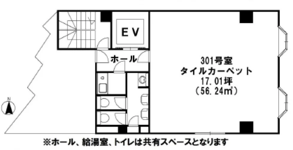 布施ビル 3 フロア図面 1