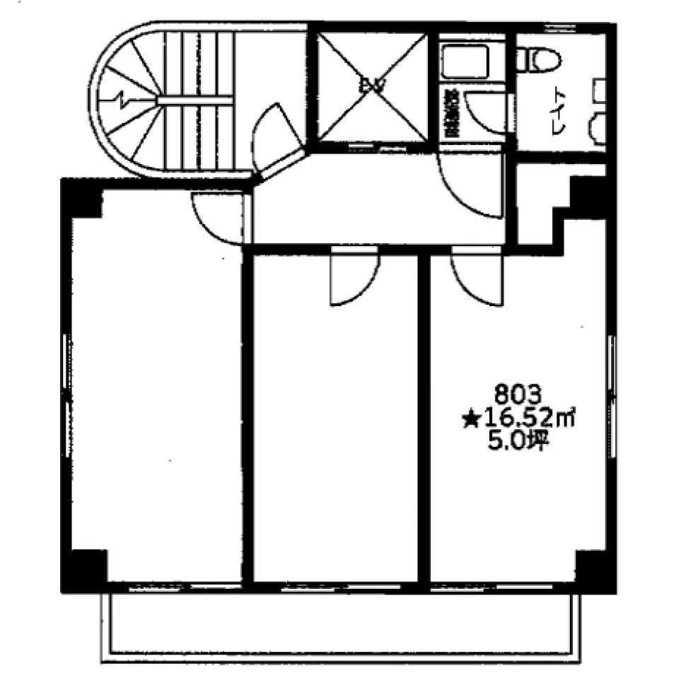 宝栄三崎町ビル 8 フロア図面 5