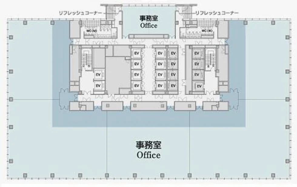 グラントウキョウサウスタワー 17 フロア図面 9