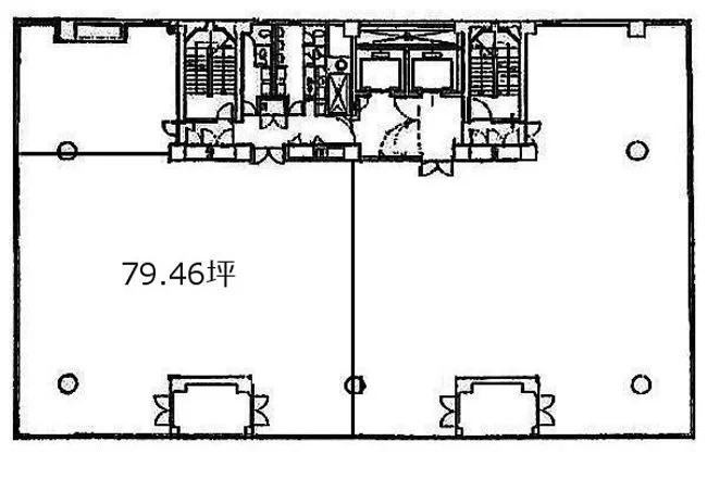 蚕糸会館ビル 4 フロア図面 1