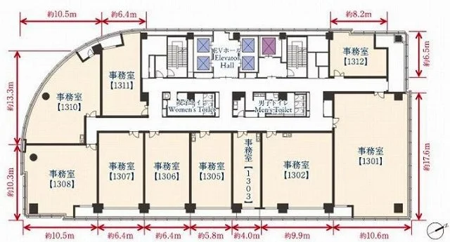 WATERRAS ANNEX(ワテラスアネックス) 13 フロア図面 5