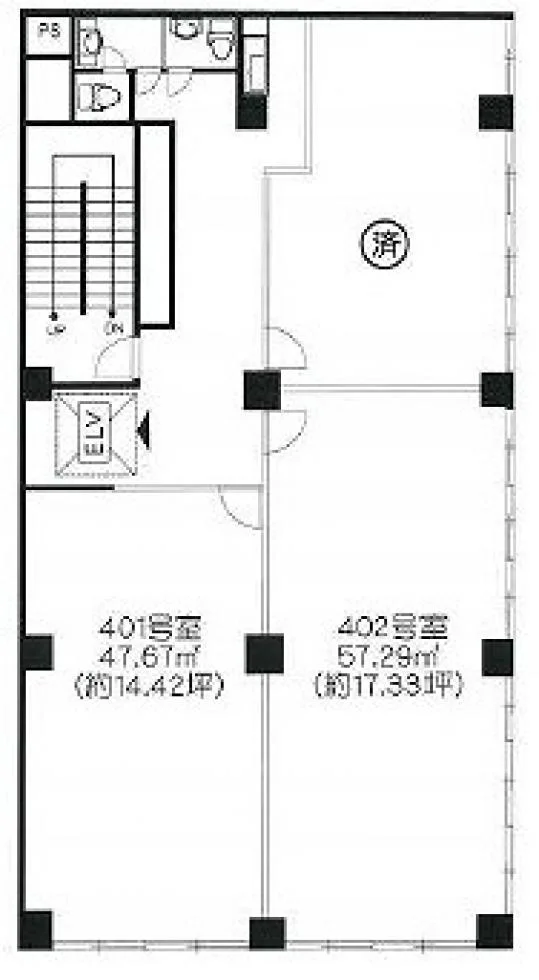 喜助神田西口ビル 4 フロア図面 5