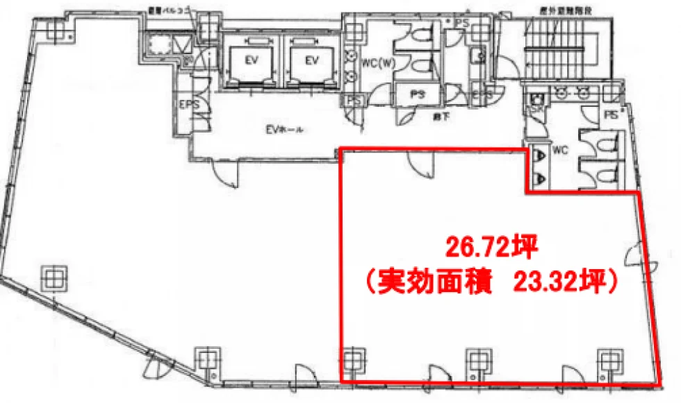 麹町市原ビル 5 フロア図面 6