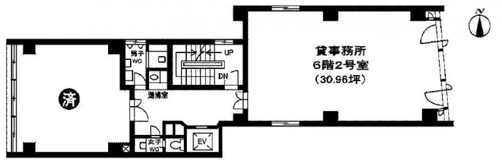 横川ビル 6 フロア図面 1