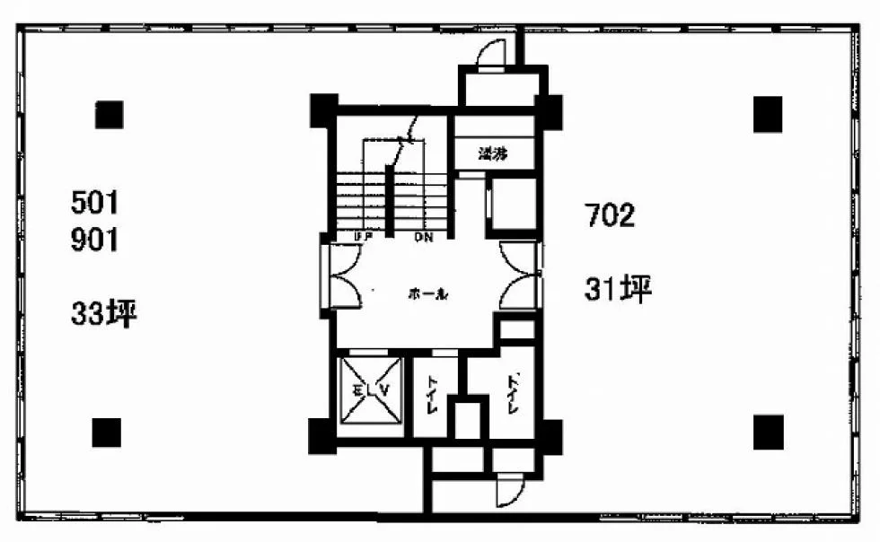 第5東ビル 4 フロア図面 9