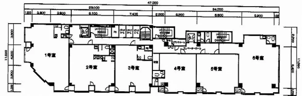 十全ビル 本館・新館 4 フロア図面 7