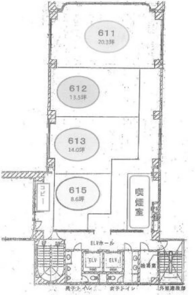 リアライズ岩本町ビル 6 フロア図面 11