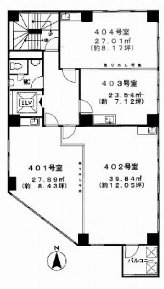 喜助九段ビル 4 フロア図面 12