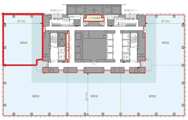 グラントウキョウサウスタワー 7 フロア図面 9