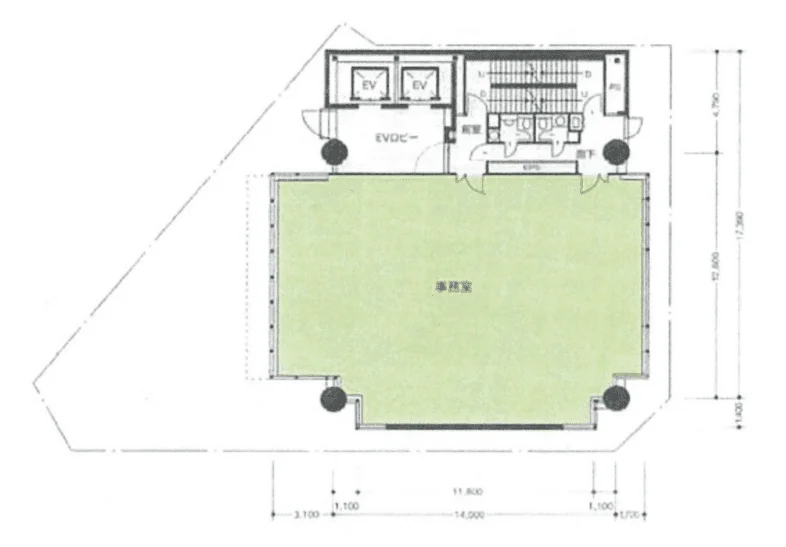 神田錦町安田ビル 14 フロア図面 11