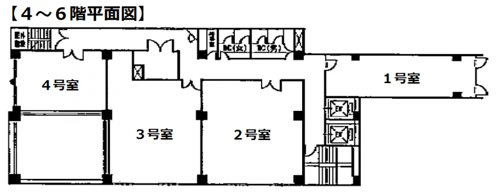 カクタス飯田橋ビル 4 フロア図面 9