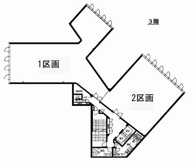神田小川町三丁目ビル 3 フロア図面 1