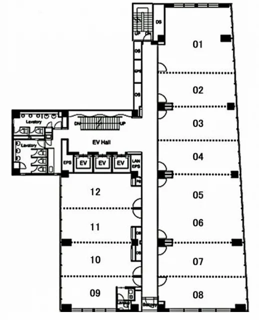 BUREX麹町 3 フロア図面 28