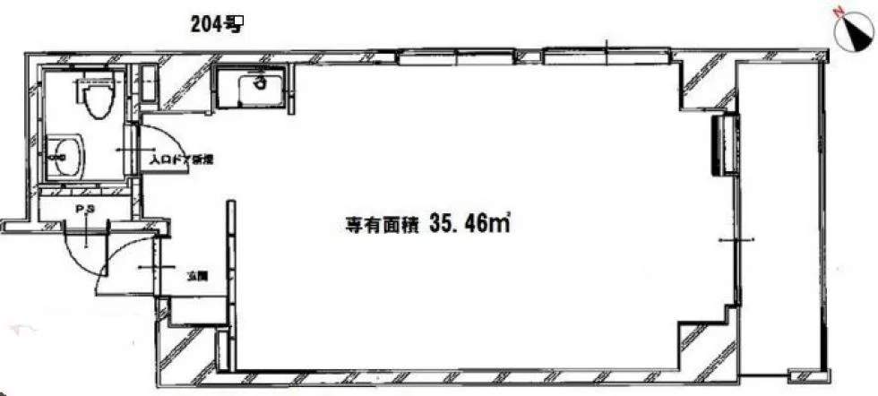 銀座永谷タウンプラザ 2 フロア図面 1