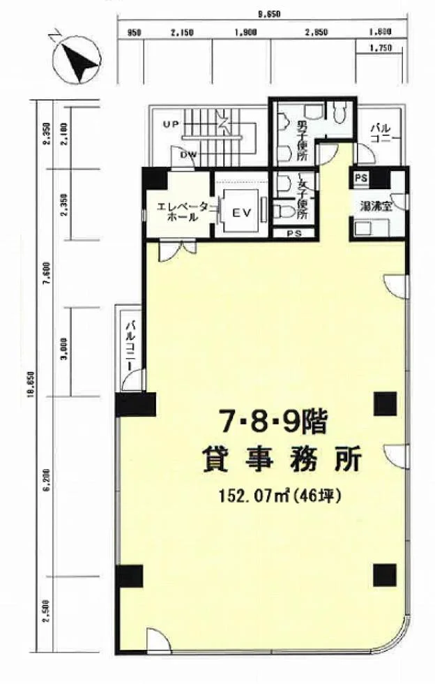 日本橋・浜町ビル 9 フロア図面 15