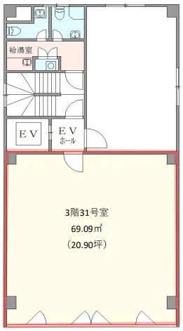 井門茅場町ビル 3 フロア図面 9