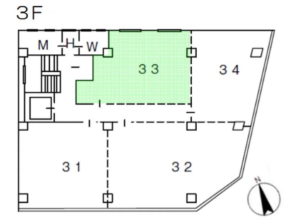 井門銀座1丁目ビル(井門銀座一丁目ビル) 3 フロア図面 12