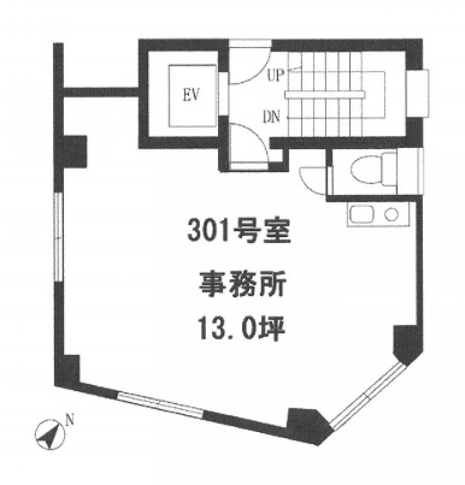 深山ビル 3 フロア図面 1