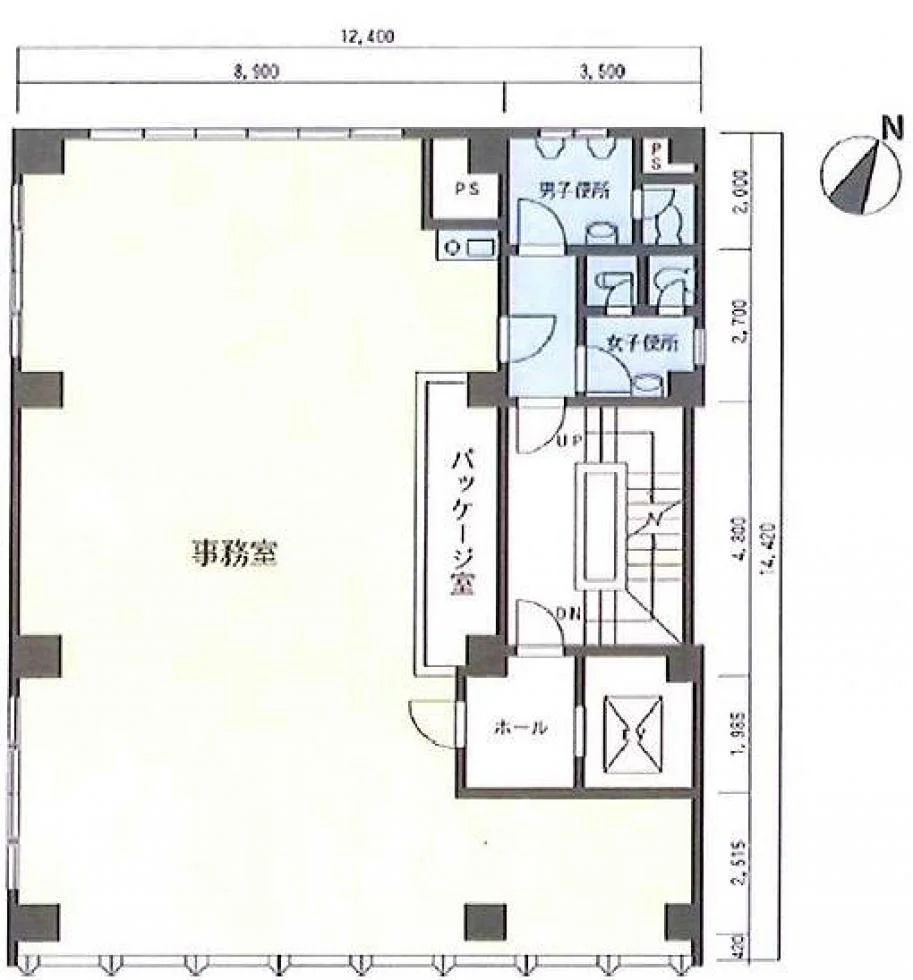 東日本橋偕成ビル 2 フロア図面 1