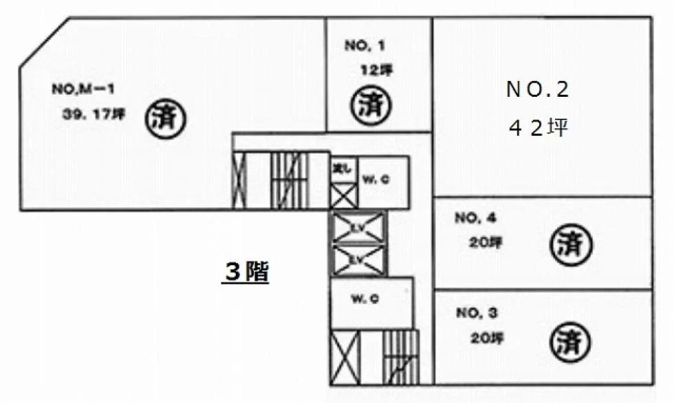 ニューギンザビル1号館 3 フロア図面 9
