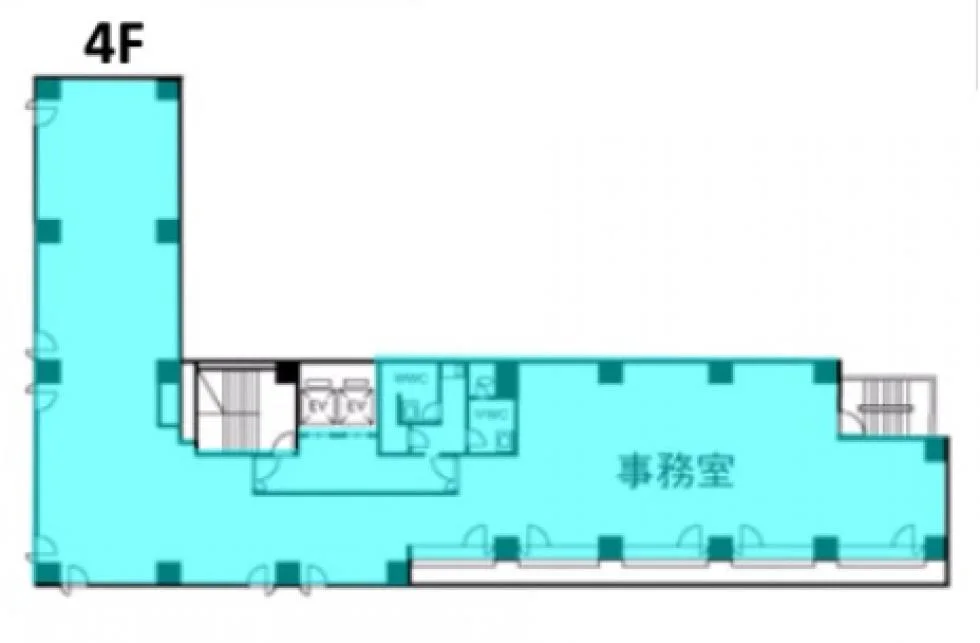 ユニゾ蛎殻町北島ビル 4 フロア図面 6