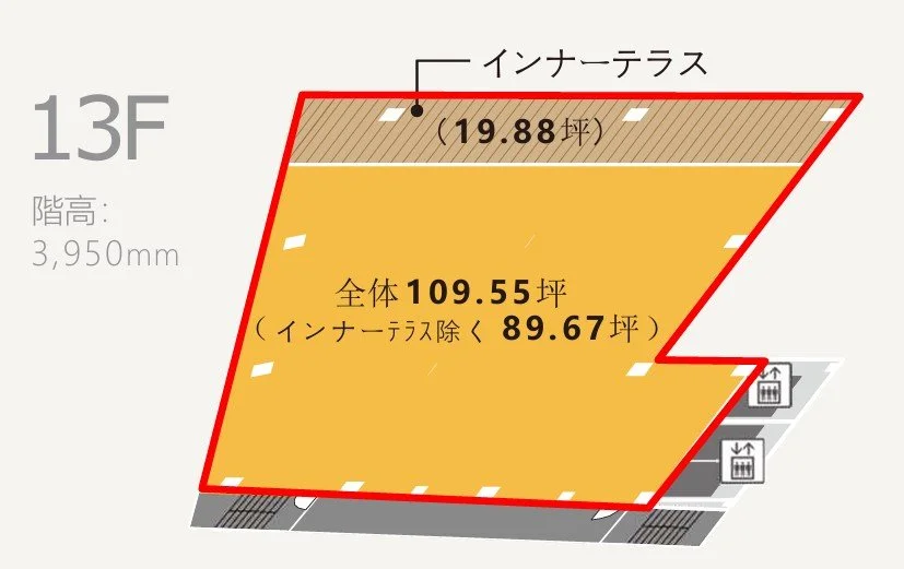 (仮称)銀座8丁目9-11,12開発計画 13 フロア図面 1