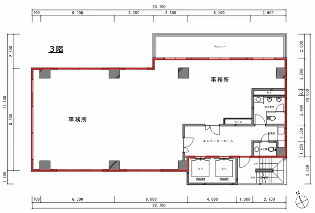 八丁堀千島ビル 3 フロア図面 9