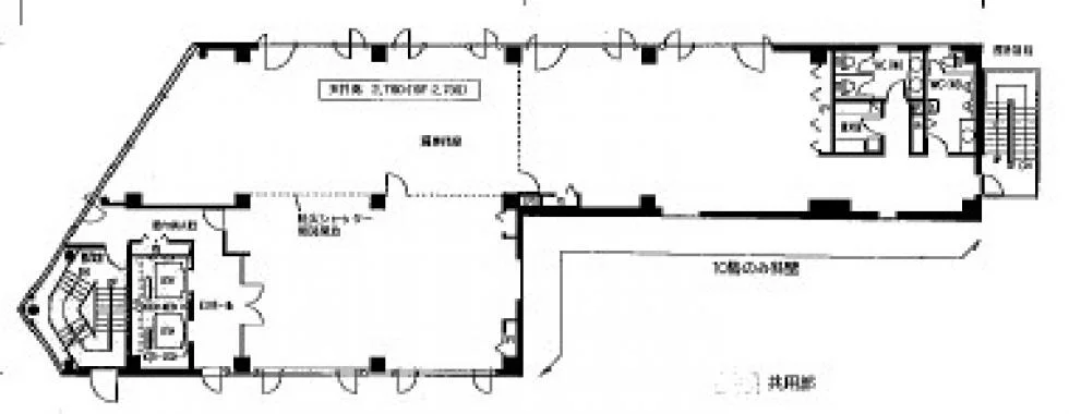 中銀城山(中銀・城山)ビル 9 フロア図面 1