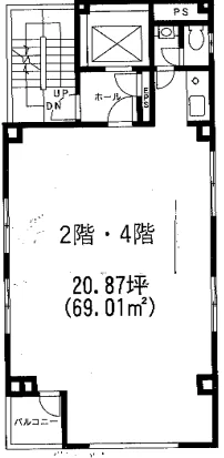 E,S林ビル 2 フロア図面 11
