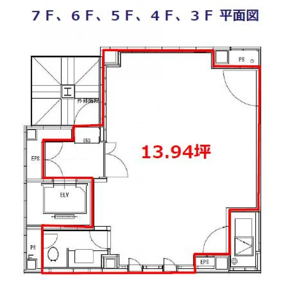 G4ビル 7 フロア図面 1