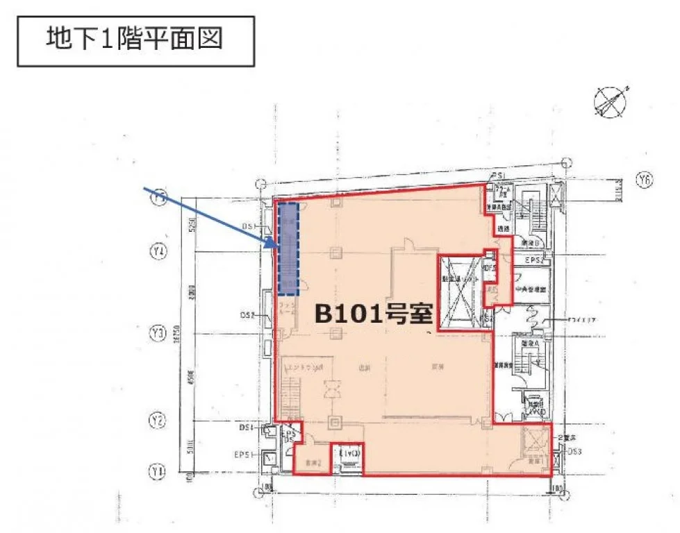 銀座並木通りビル B1 フロア図面 6