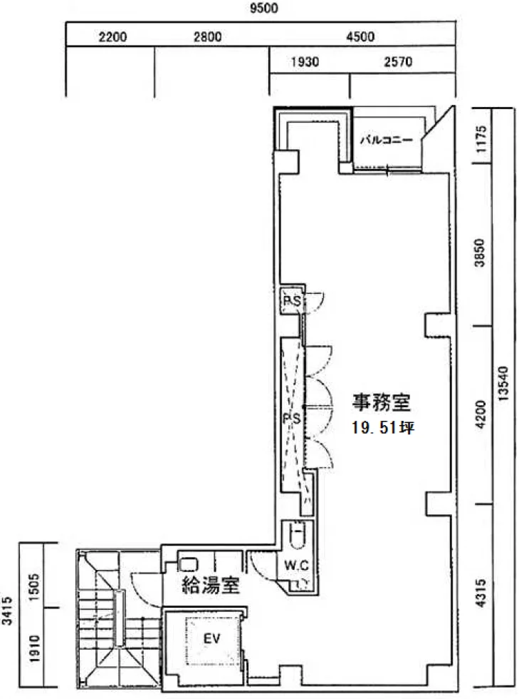 アソルティ日本橋小伝馬町ビル 9 フロア図面 7