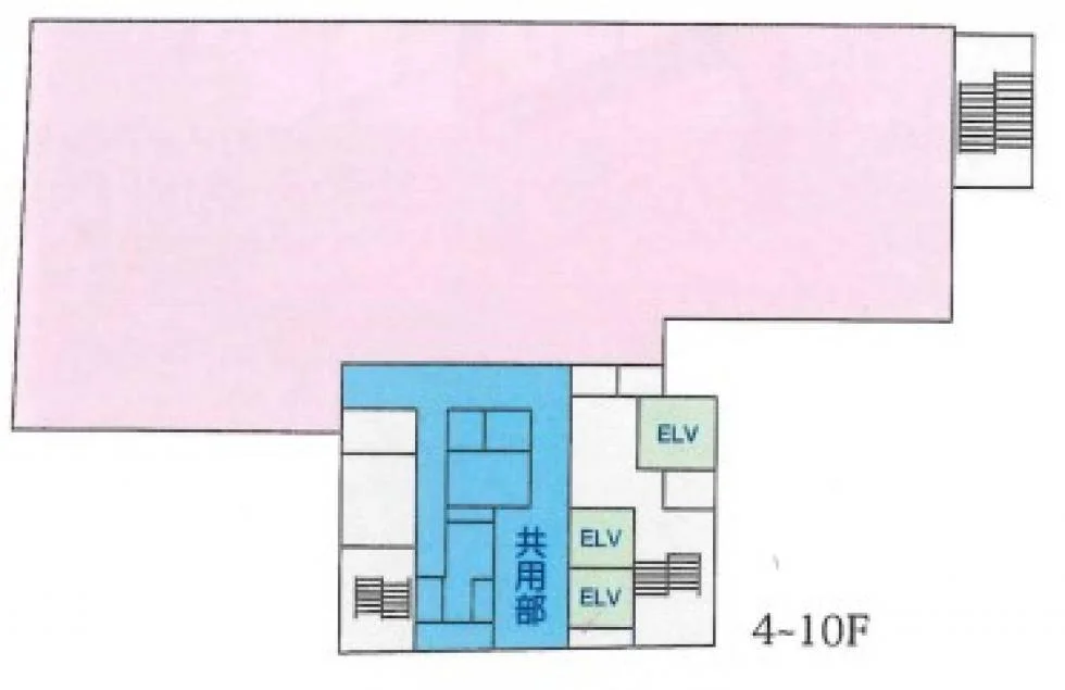 プライム銀座柳通りビル 4 フロア図面 1