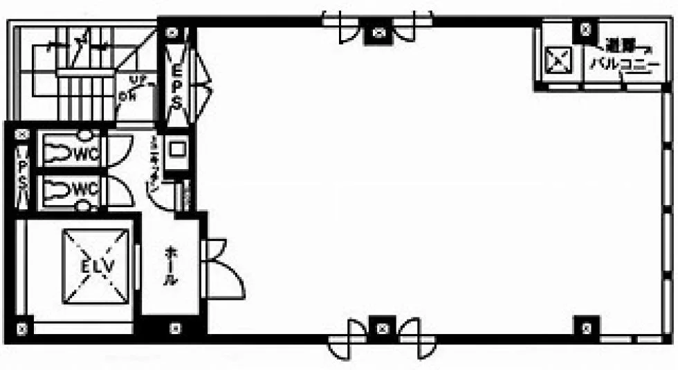 茅場町2丁目ビル 6 フロア図面 1