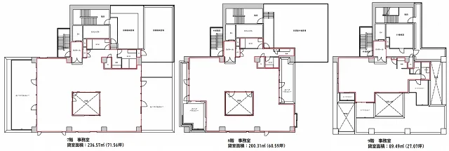 銀座木挽ビル 8 フロア図面 1