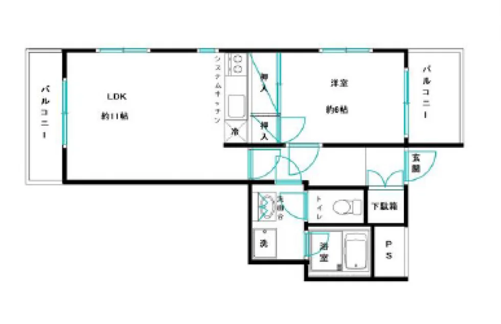 メイプルハイム木場 6 フロア図面 1