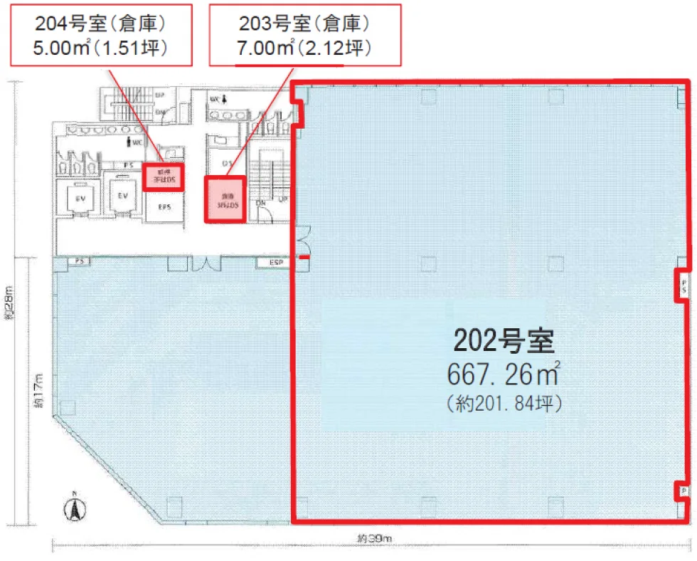 東陽町MLプラザ 2 フロア図面 1