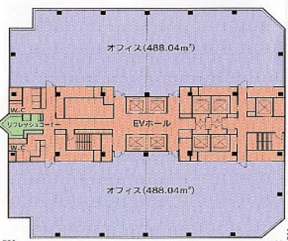 有明フロンティアビルB棟 12 フロア図面 1